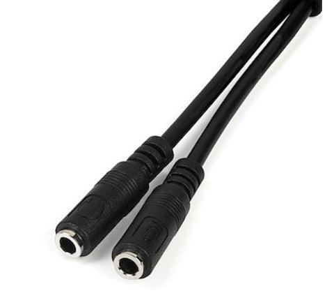 Headphone/Microphone Audio Splitter Cable - Black - For Use with PCP-1 (3.5 mm) Mic Port Stethoscope