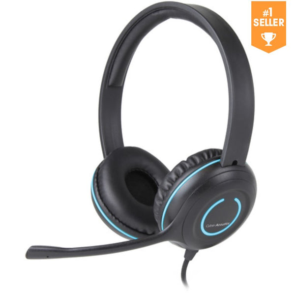 Headset - Cyber Acoustic AC-5002 Headset - OVER EAR - 3.5MM - WITH MIC