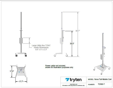 Tryten Nova Tall TeleHealth Assistant - Hospital Grade - Basic - Please Contact Us for Quotes or Orders (412) 643-1203