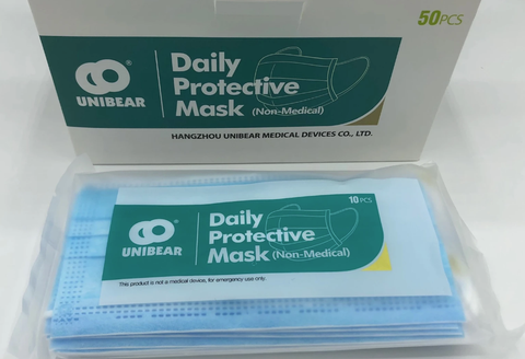 PPE - 3-Ply Protective Mask - Disposable - $.50/pc - FDA Registration Certification