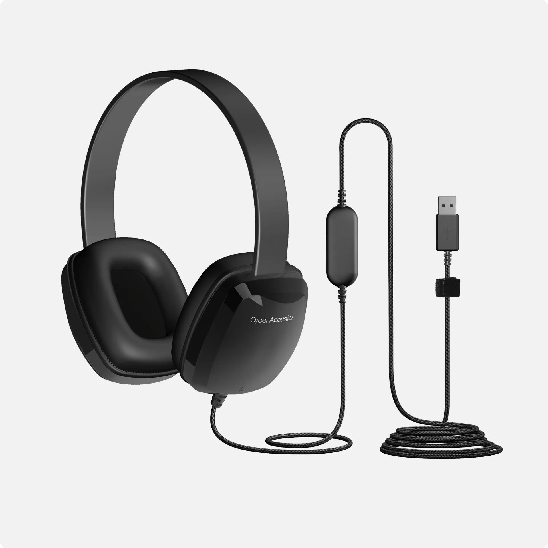 [CYBR-ACM-6005] Headset - Cyber Acoustics - Over Ear - USB connector - No Mic